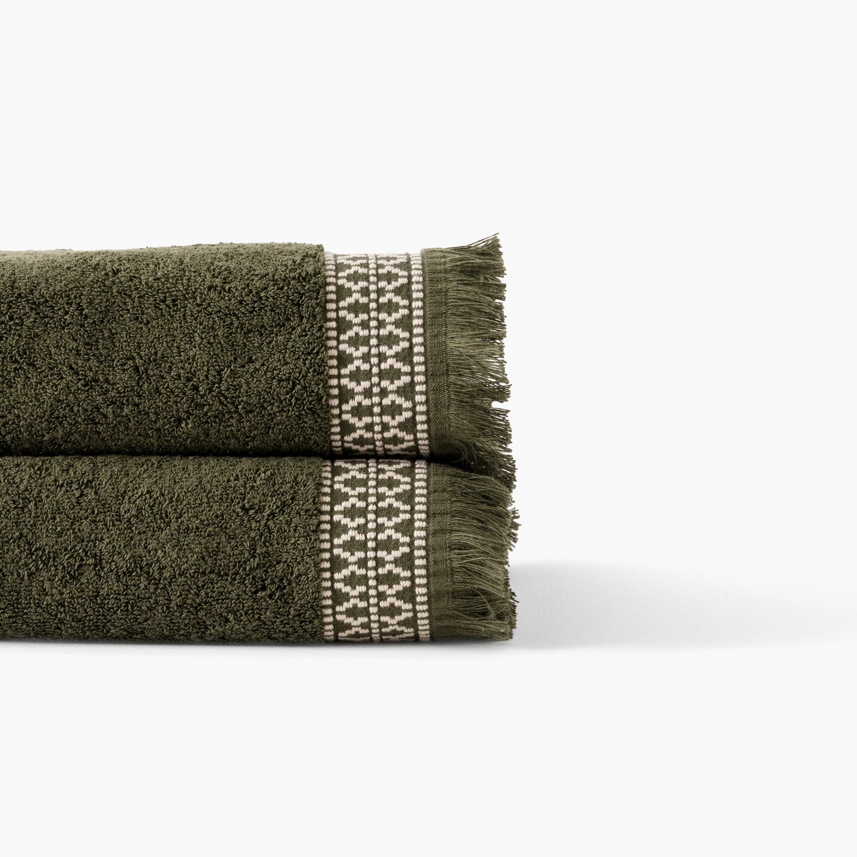 Villasol Cotton Bath Towel - Khaki Green