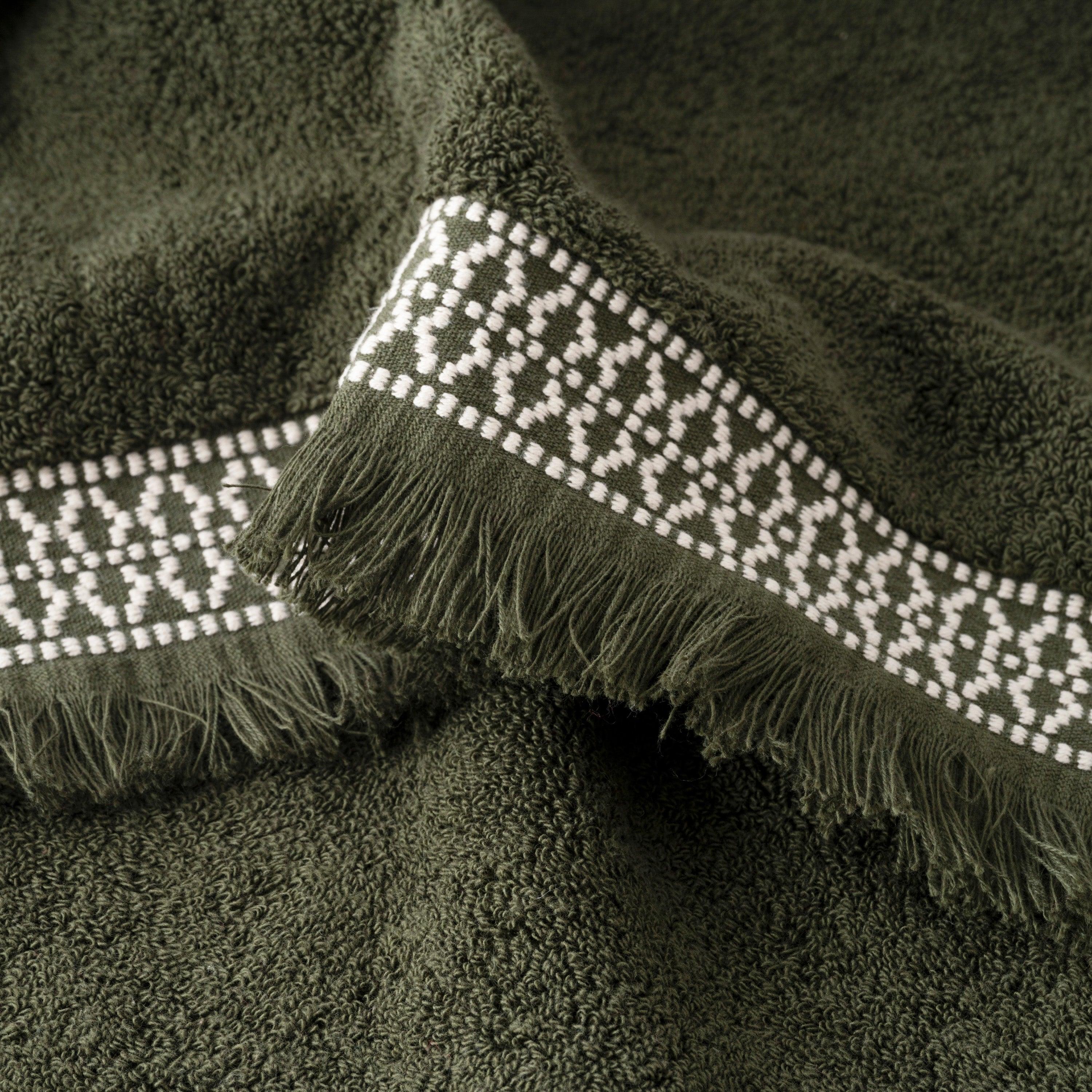 Villasol Cotton Bath Towel - Khaki Green - Image 5