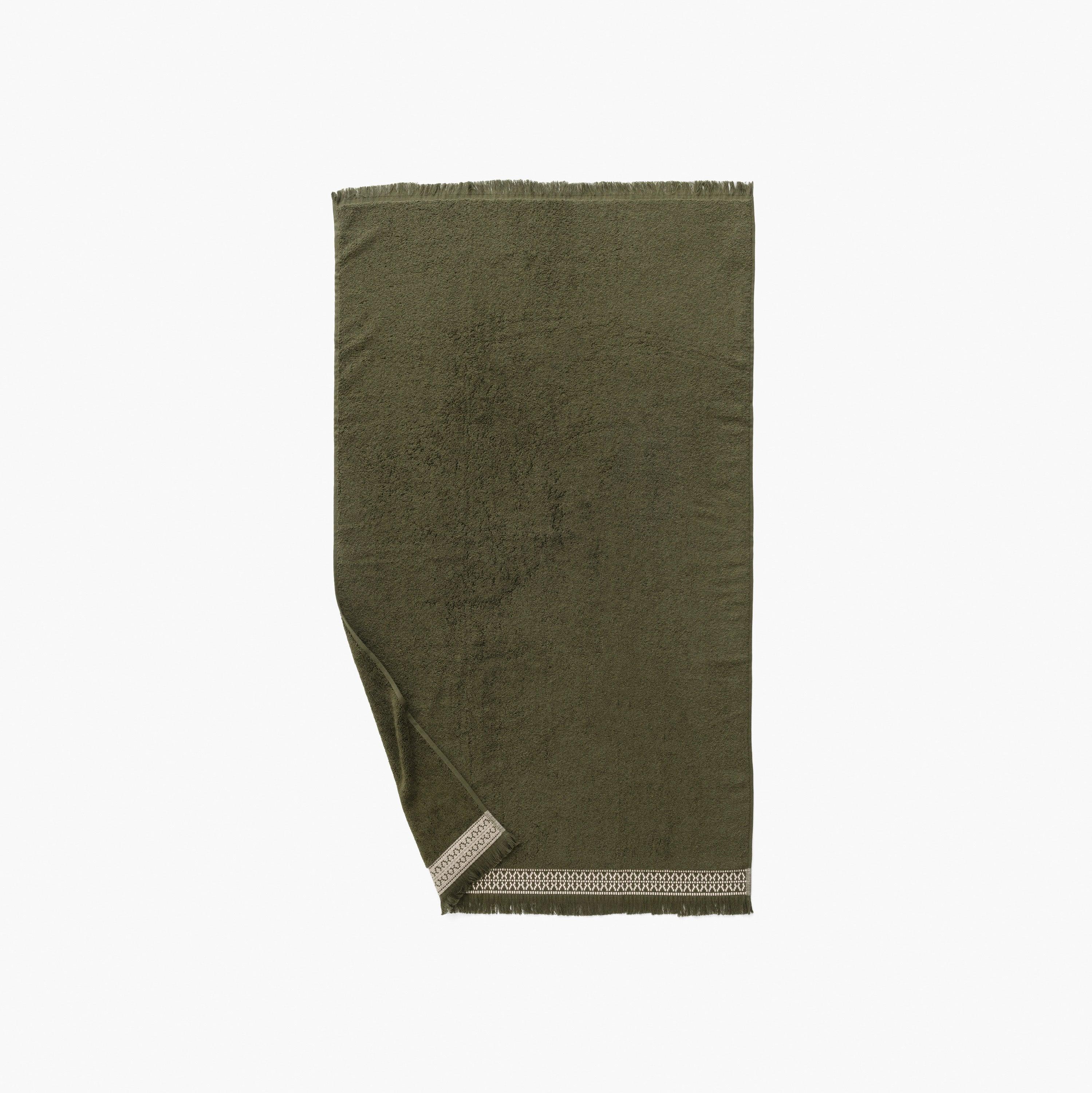 Villasol Cotton Bath Towel - Khaki Green - Image 7