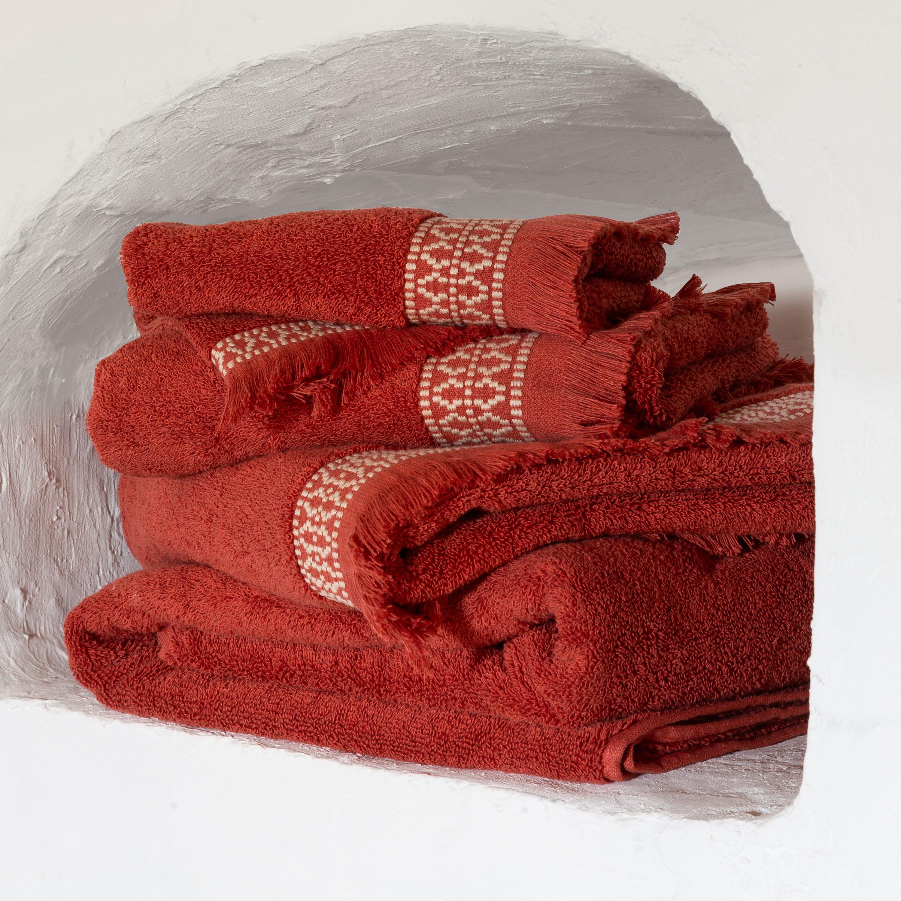 Villasol Terracotta Cotton Guest Towel - Image 2