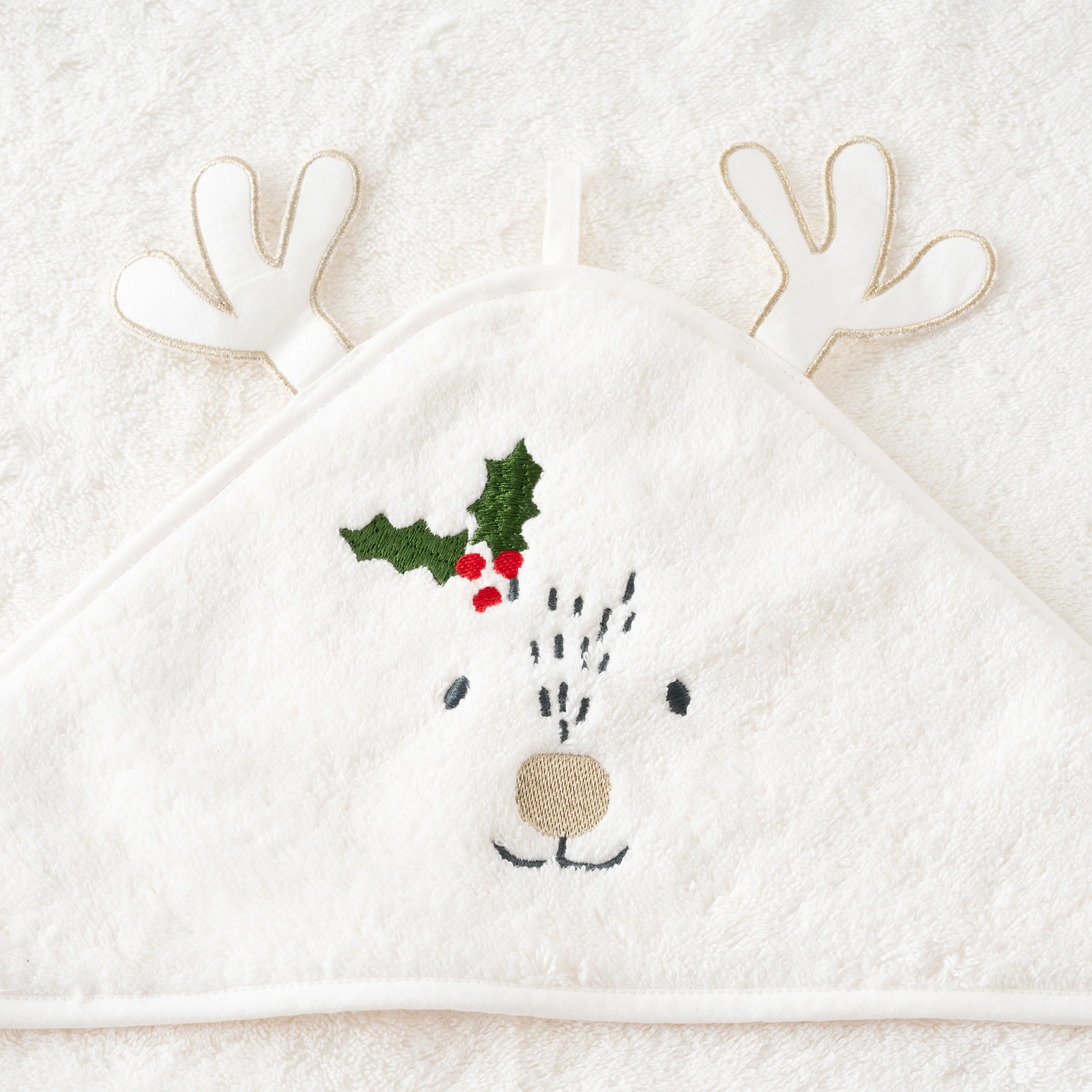 Xmasful Children's Cotton Bath Cape - Ivory - Image 3