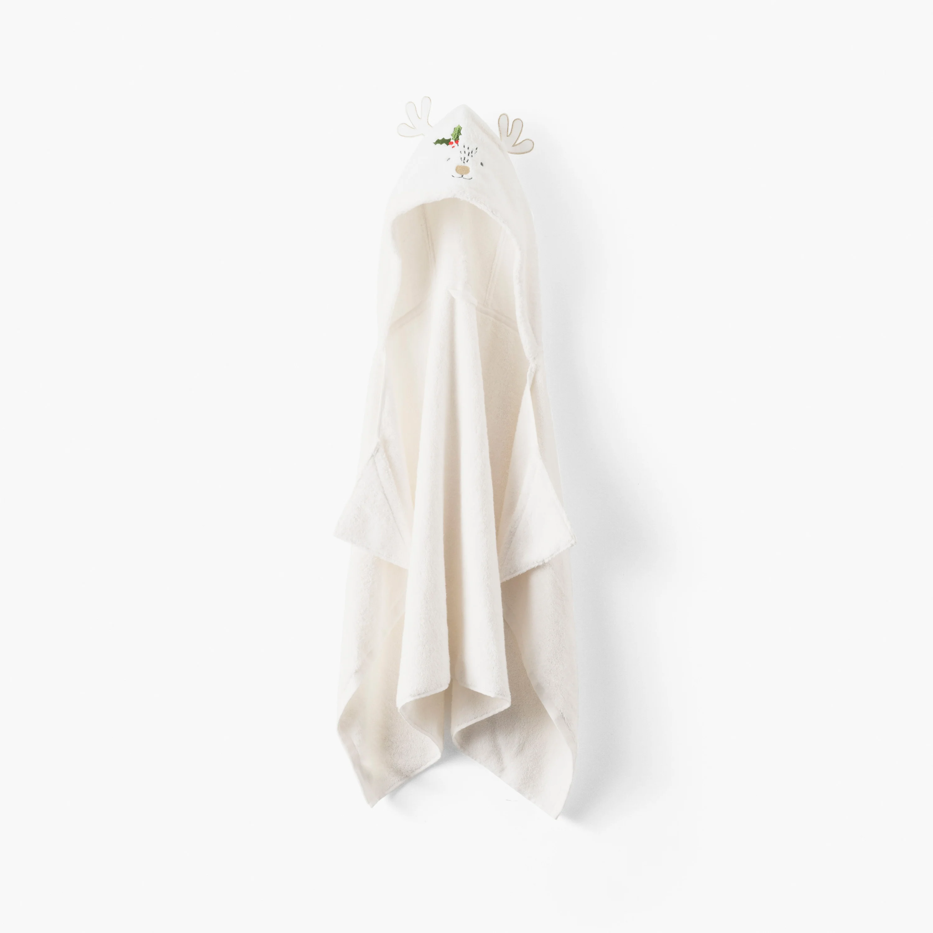 Xmasful Hooded Cotton Bath Towel - Ivory